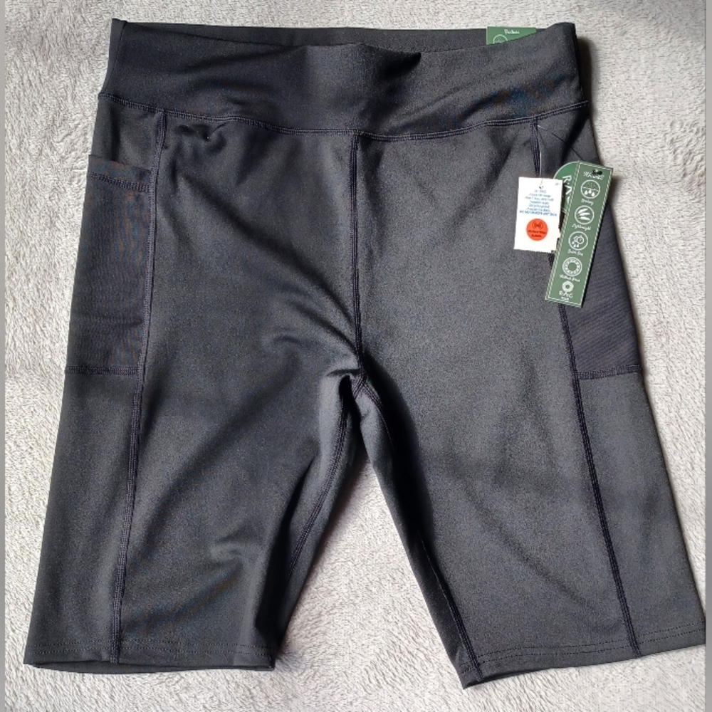 Rag Plus Women's 2X Jet Black 10.5' Active Shorts Dri-Fit